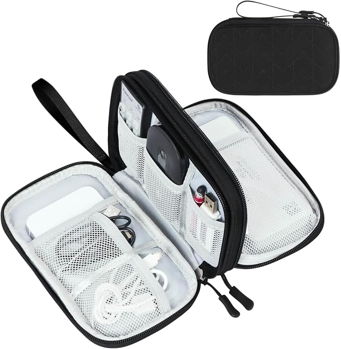 FYY Electronic Organizer, Travel Tech Pouch Bag, Waterproof, Double Layers by FYY
