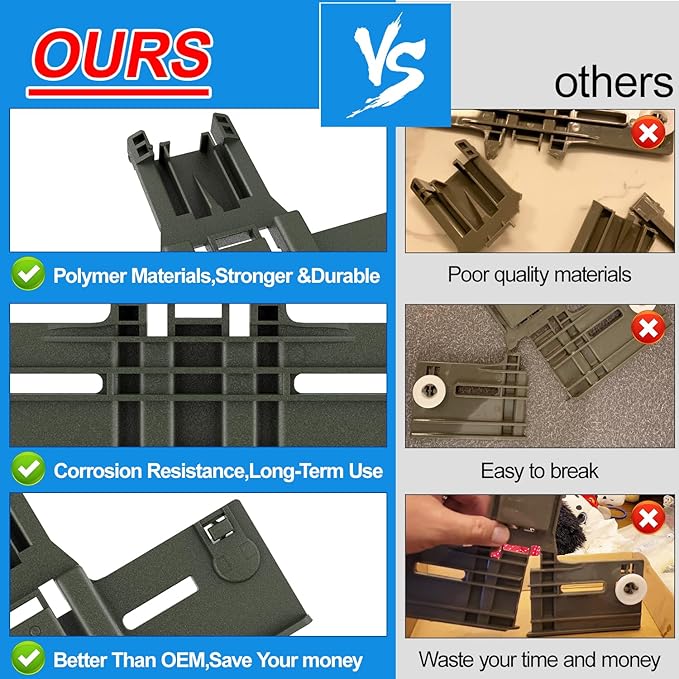 (12 Packs) Upgraded W10350375 Dishwasher Upper Rack Parts&W10320664/5 Dishwasher Adjuster Housing for Whirlpool Dishwasher Parts WDT730PAHZ0,For Kenmore Whirlpool Dishwasher WDT750SAHZ0 WDTA50SAHZ0