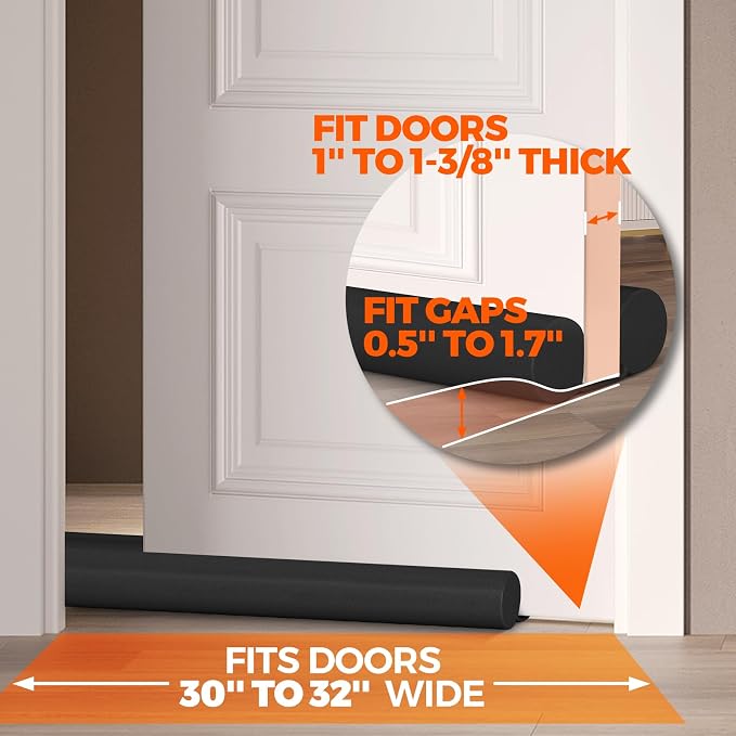 Holikme Under Door Draft Stopper Door Seal Gap Filler Weather Stripping | 32 - Image 5