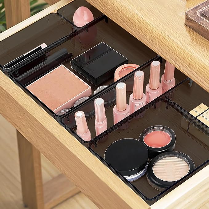 13 PCS Drawer Organizer Set, 5 Size Bathroom and kitchen organizer Trays | - Image 5