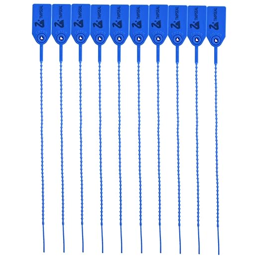 200 Blue Plastic Tamper Seals, Zip Ties Numbered for Fire Extinguishers Pull Tite Security Tags Disposable Self-Locking Safety Ties 250mm Length