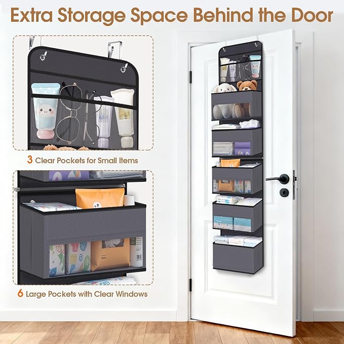 Over The Door Organizer Storage behind Door Hanging Organizer - Image 4