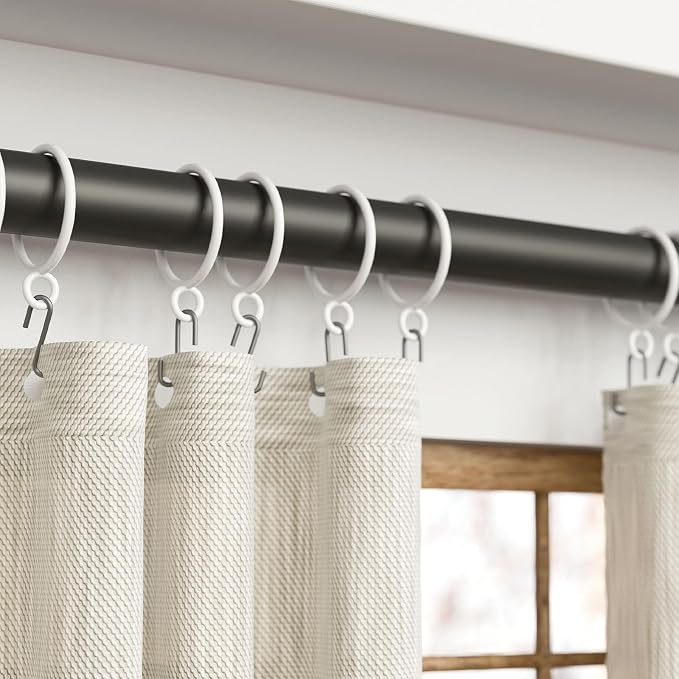 50 Pack White Metal Curtain Rings - Image 5