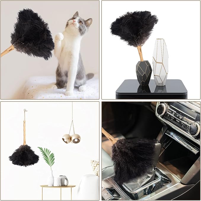 Aldwin Ostrich Feather Dusters for Cleaning, 16 inch Black | Genuine Ostrich - Image 6