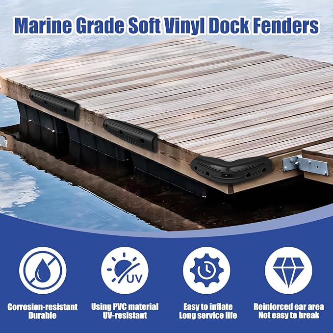 Corner Dock Bumper Fender, Marine Corner Dock Fender Bumper, Soft Dock Bumper Guards Dock Bumpers Dock Corner Side Edge for Boat Docks