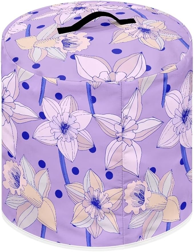 Purple Floral Dust Cover Instant Pot Heavy Duty Waterproof Dust Pressure Cooker Cover Case for Instant Pot Pressure Cooker Instant Pot Appliance Covers Pressure Cooker Size M