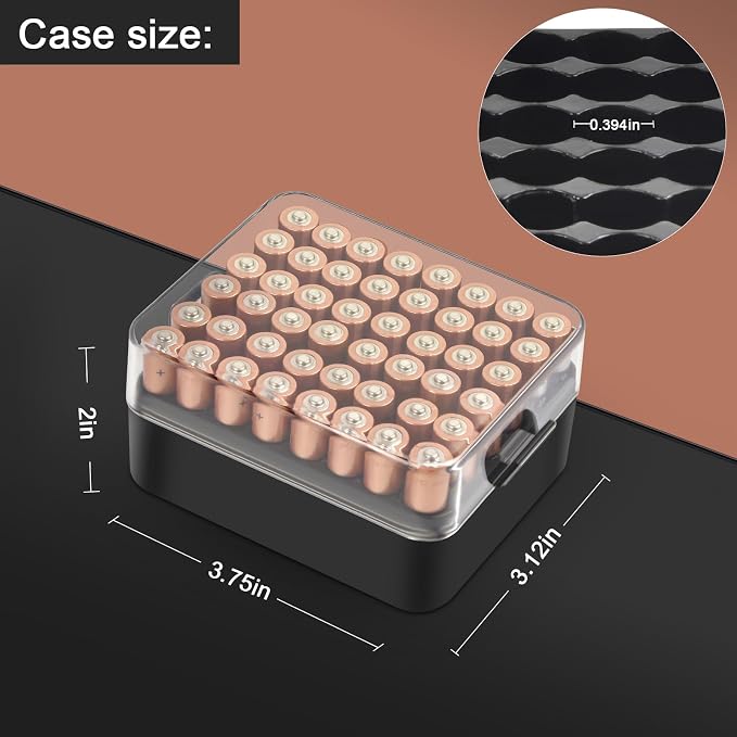 ALCYON Clear Plastic Battery Organizer Storage Case - Image 4