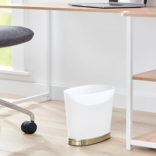 iDesign Slim Bathroom Trash Can, Small Plastic Garbage Can - Image 5