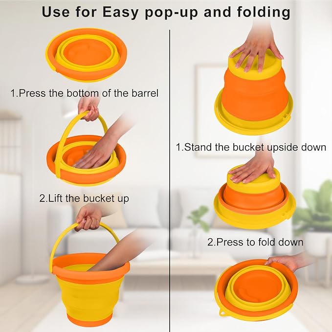 5L Collapsible Car Wash Bucket - Image 4