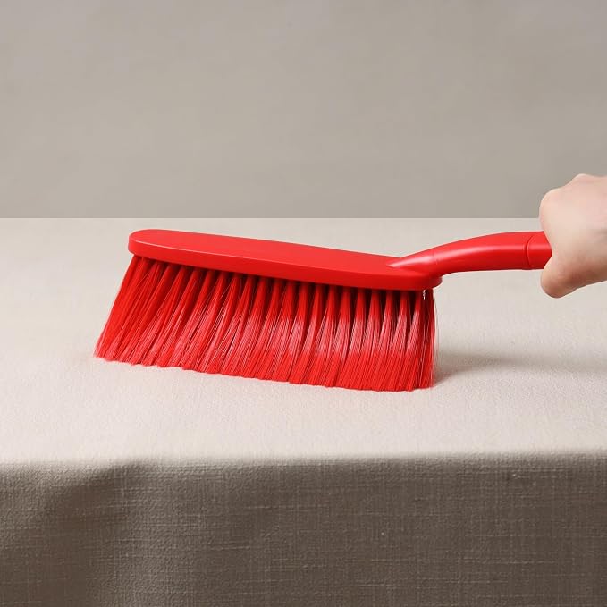 15" Red Soft Brist. Hand Broom Brush Bed Sofa Counter Hair Clear | Soft bristle - Image 4