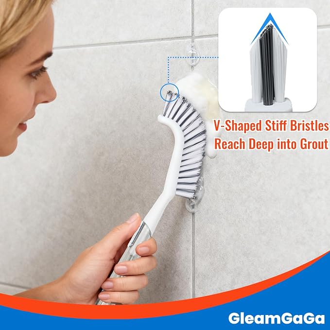 3 Pack Shower Brush for Cleaning, Heavy-Duty Scrub Brush Set for Bathroom | 3 - Image 6