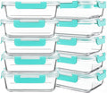 10 Packs 30 oz Glass Meal Prep Containers by KOMUEEUS