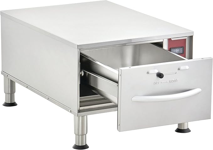 Kratos Commercial Electric Drawer Warmer, Stainless Steel Single Drawer Food Warmer for Restaurants and Hotels, Narrow Design, 120V, 450W