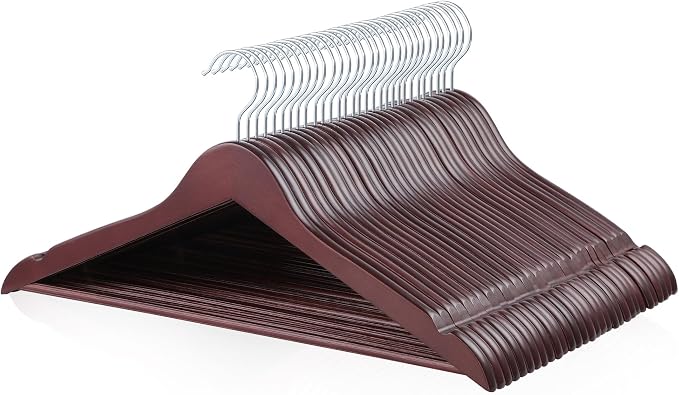 Amazon Basics Wood Suit Clothes Hangers by AmazonBasics