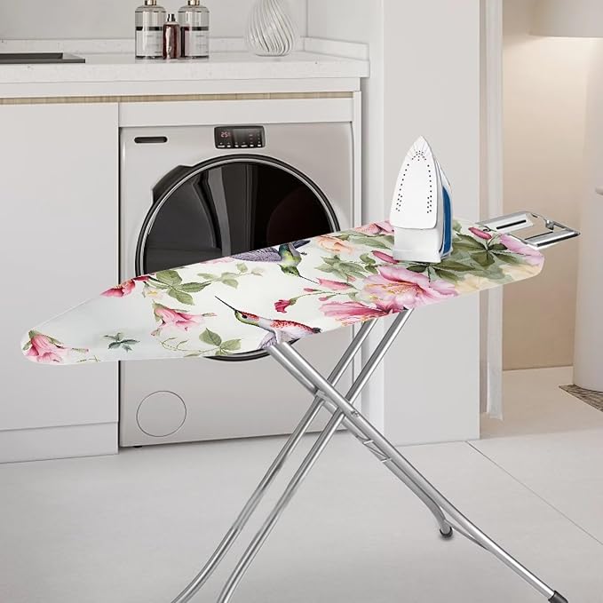 Hummingbird Floral Ironing Board Cover Standard Size 15x54, Thick Padding - Image 2