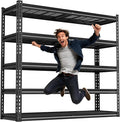 48" W Garage Shelves, 5-Tier Heavy Duty Garage Shelving Load 3030LBS, Adjustable Metal Storage Shelves, Wire Shelving for Warehouse,Industrial,Workshop,Basement, 48" W x 24" D x 72" H