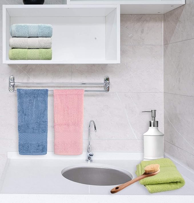 Cleanbear Hand Towels 6-Pack, 100% Cotton Hand Towels 29" x 13", 6 Colors | - Image 8