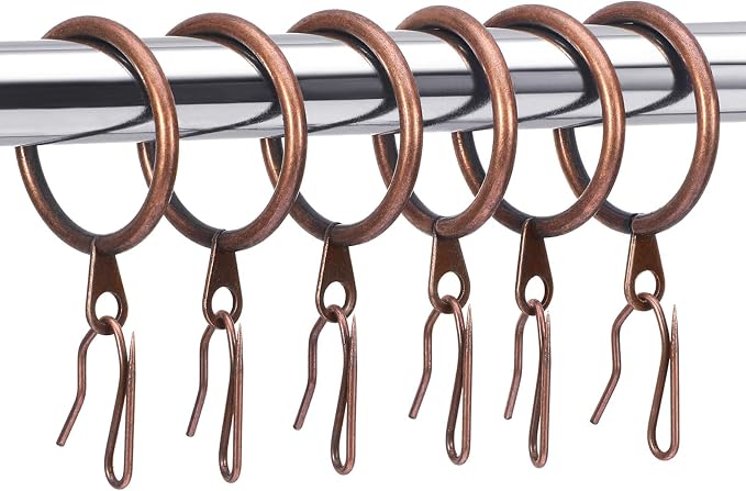 Hotop 30 Pcs Metal Curtain Rings by HOTOP