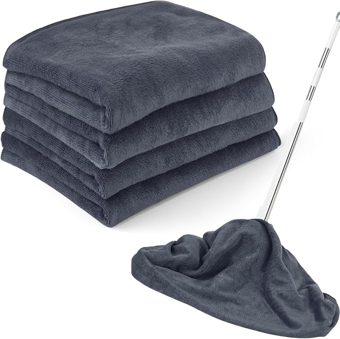 4 Pack Extra Large Microfiber Cleaning Cloths 20"x30", Lint-Free Reusable Towels by Unknown
