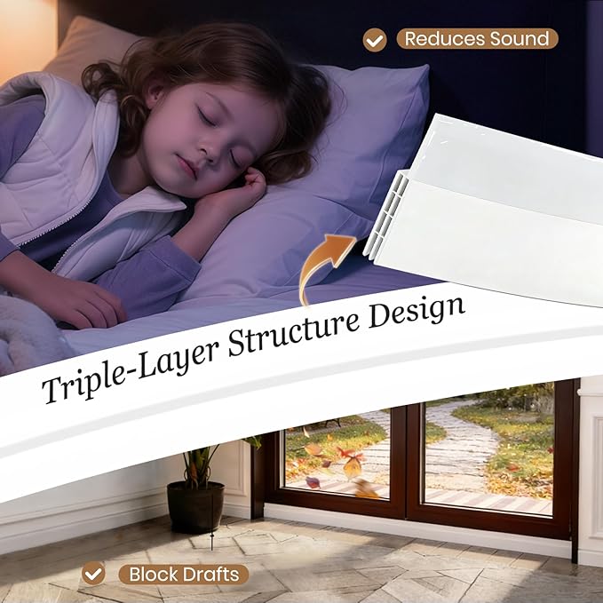 4 Pack Door Draft Stopper, Door Sweep - Image 5
