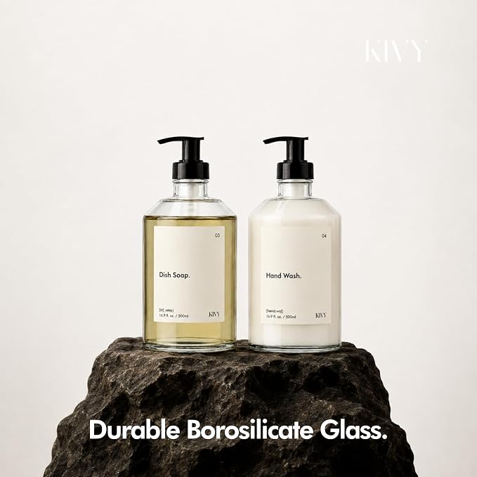 KIVY Glass Soap Dispenser Set 2X 16oz - Image 3