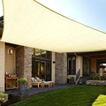 LOVE STORY 12' x 18' Butter Cream Sun Shade Sail Rectangle SS-199 UV Block Shade Canopy Sunshade for Patio Garden Backyard (We Make Custom Size)