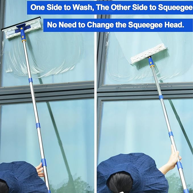 86.6" Window Squeegee Cleaner, 2 in 1 Window Cleaning Tool Kit, Shower Squeegee - Image 8