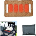 Golf cart Heated seat Cover, Non-Slip and Waterproof Winter Golf cart seat Cushion, Three Temperature Settings, Four-Zone Heating, External Power Supply/Power Bank Heating Options (Brown)