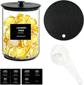 1 Gallon Glass Laundry Detergent Dispenser, Laundry Room Organization-Black by Unknown