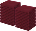 Homaxy 100% Cotton Waffle Weave Kitchen Dish Cloths 24-Pack, Burgundy | 12 x 12 by Homaxy