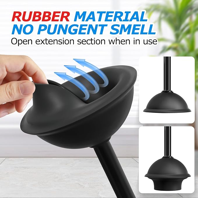 FORASTO 3in1 Toilet Plunger and Brush Set - Image 4