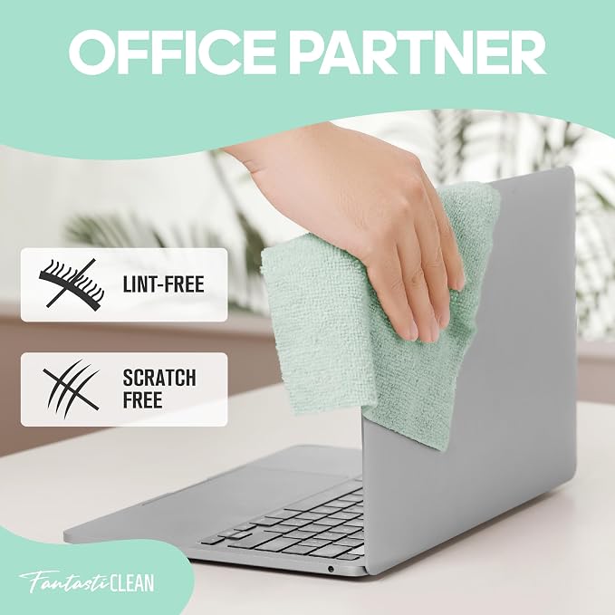 Fantasticlean Microfiber Cleaning Cloth Roll, 60 Pack, Mint Green - Image 7