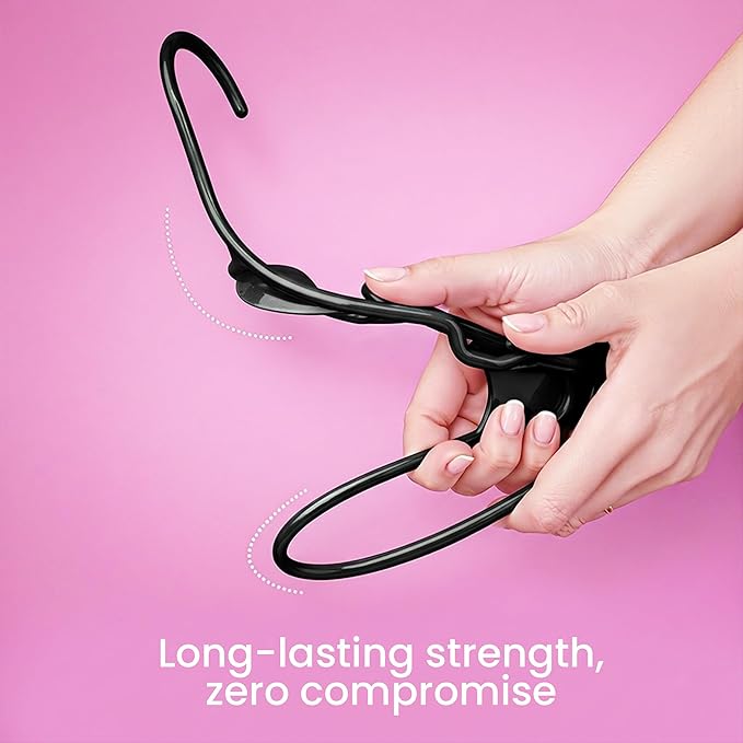 Utopia Home Plastic Hangers 30 Pack – Space Saving Clothes Hanger Black | - Image 4