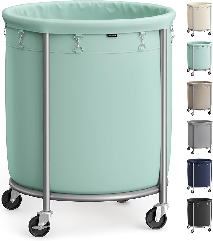 SONGMICS Laundry Basket, Rolling Steel Frame by Unknown