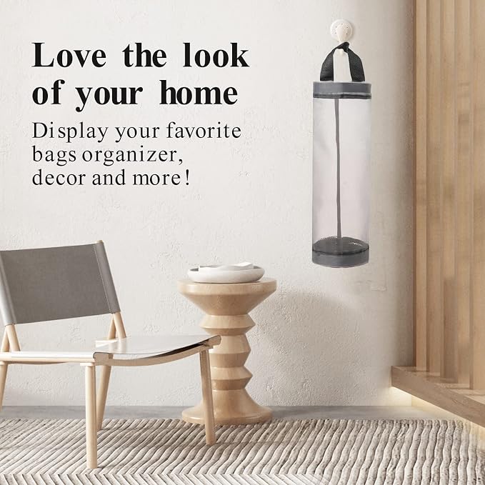 Plastic Bag Holder, Mesh Grocery Bag Holder Hanging Storage Bag Dispenser - Image 6