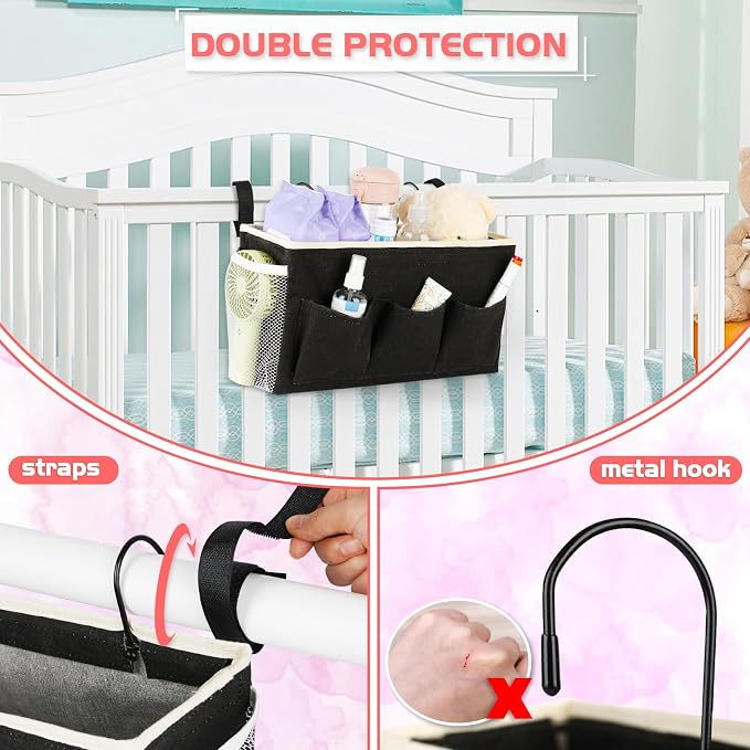 Bedside Caddy, Bedside Storage Bag Hanging Organizer - Image 2