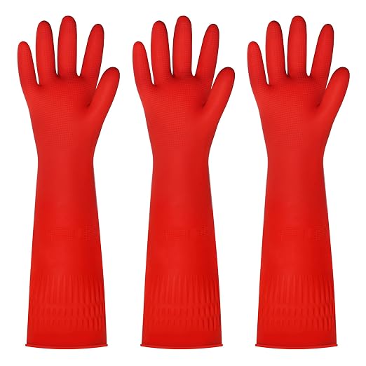 BOOMJOY Cleaning Gloves for Dish Washing, Dish Gloves, Reusable Kitchen Gloves by BOOMJOY