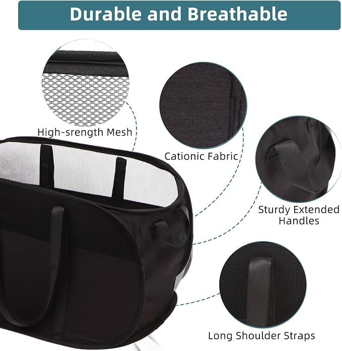 Collapsible Laundry Baskets, Tear Proof Pop Up Laundry Hamper - Image 5