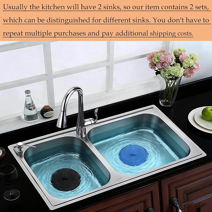 Seatery 4PCS Kitchen Sink Strainer Stopper Kit, Universal Silicone Sink Drain - Image 6