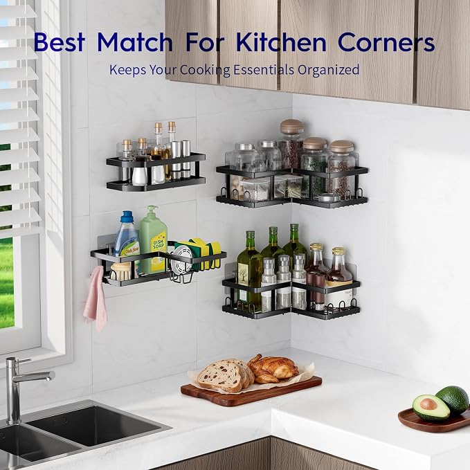 Youvip Shower Caddy Corner No Drilling-Adhesive, Shower Shelves-Rustproof - Image 6