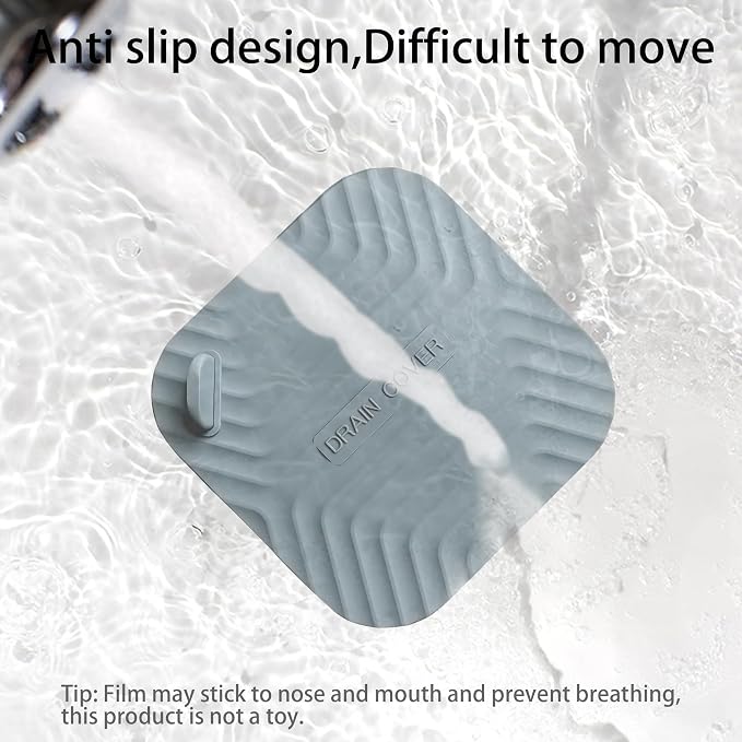 Shower Drain Cover Tub Stopper, 2 Pieces Sewer Anti-Odor Mat Deodorizing Drain - Image 6