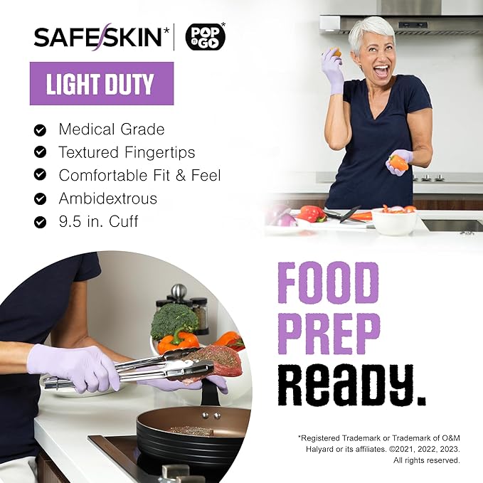 SAFESKIN Disposable Nitrile Gloves in POP-N-GO Pack of 50 or 200 Powder Free - Image 5