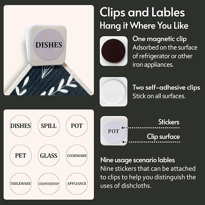 Eulnars Swedish Dishcloths, 8 Pack Reusable Paper Towels - Image 7