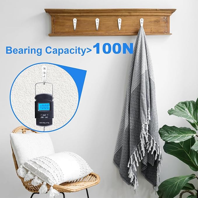 15 Pcs White Coat Hooks, Wall Hooks - Image 5