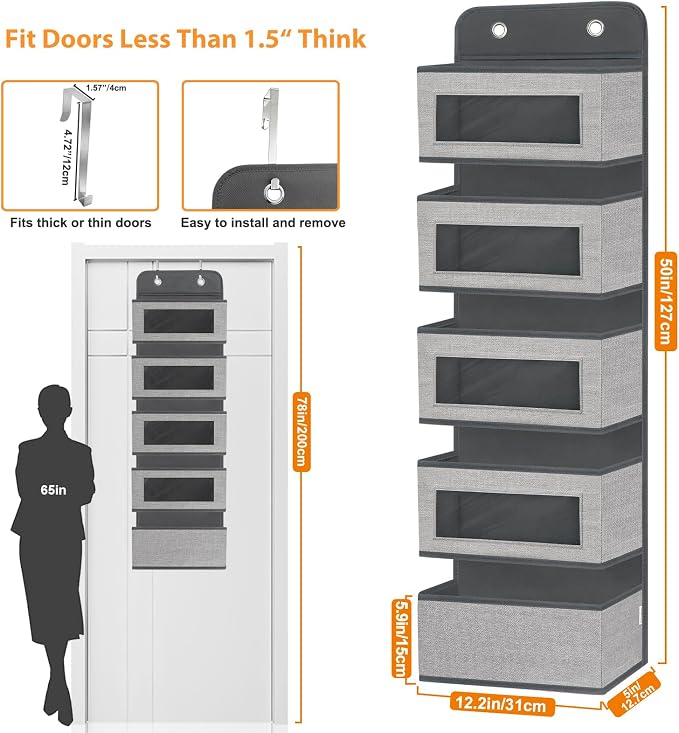 Over The Door Hanging Organizer Storage - Image 3