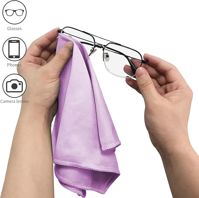 Puomue 6 Pack Microfiber Glass Cleaning Cloth, 16 Inch x 16 Inch, Lint Free - Image 5