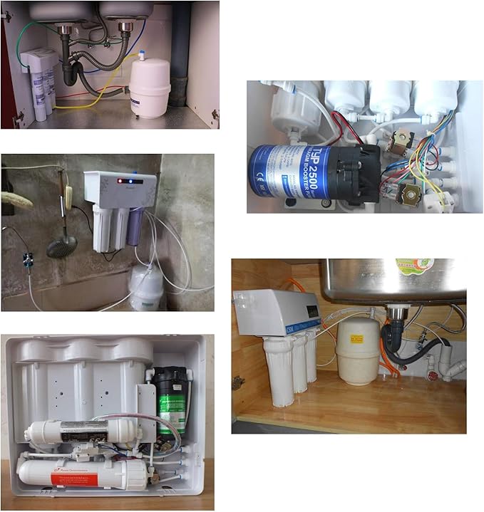 NSF Certified 1/4" & 3/8"O.D. Water Line Tubing and Push to Connect Fittings for RO (Reverse Osmosis) Water Filter 30 pcs+30 feet 1/4" tubing+30 feet 3/8" tubing.