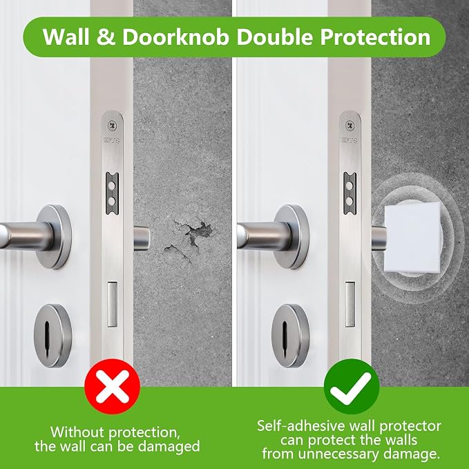 HOME MASTER HARDWARE 4" Wall Protector, 10 Pack Door Knob Wall Shield | White - Image 3