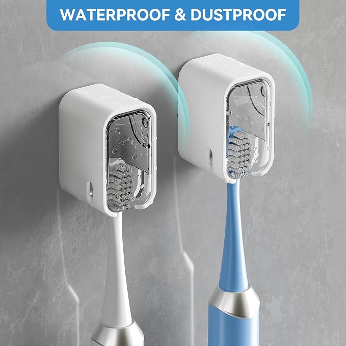 MOPMS Single Slot Toothbrush Holders Wall Mounted - Image 2