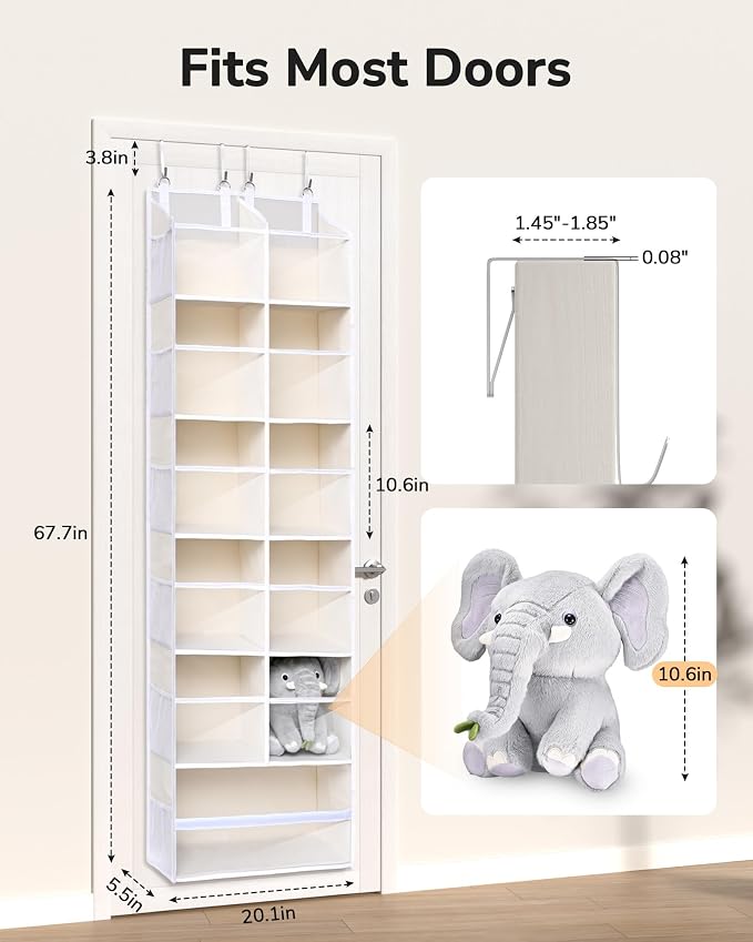 ULG Over the Door Organizer, 6-Tier Hanging Storage - Image 2